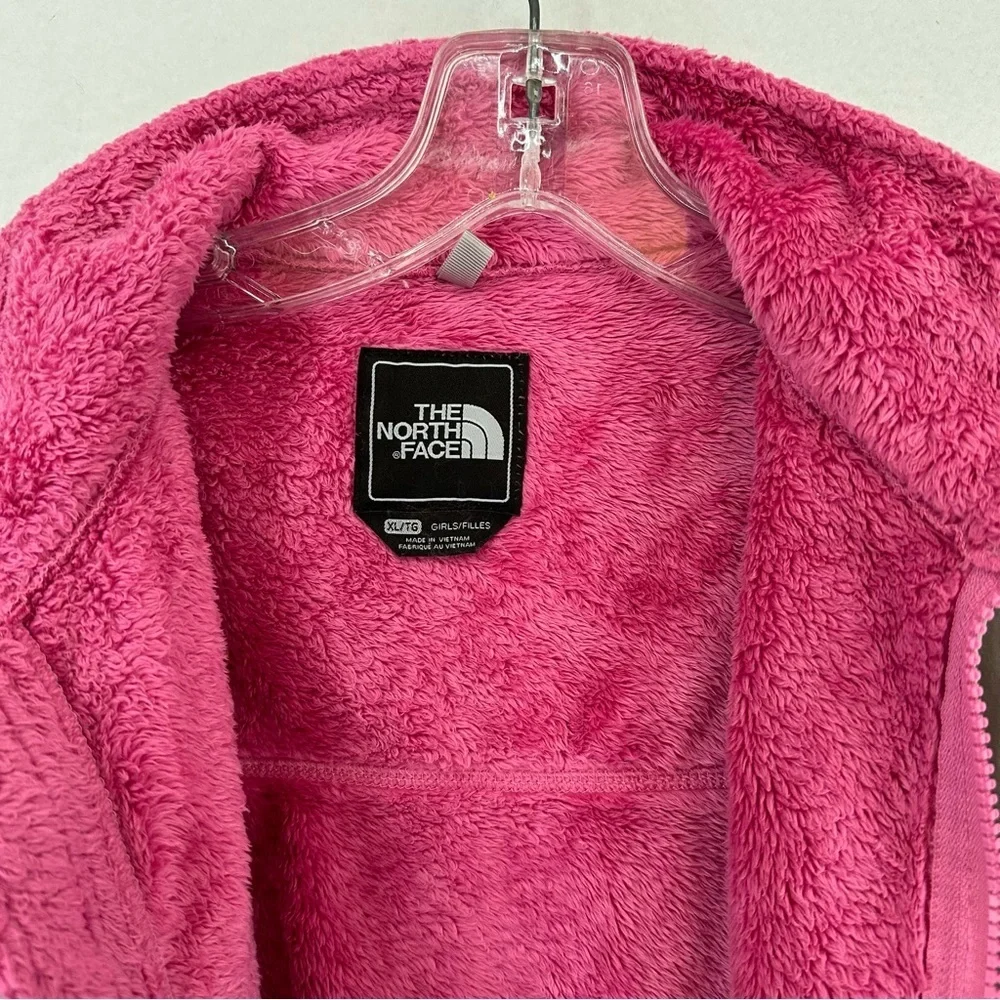 The North Face Full Zip Fuzzy Jacket Kids‎ XL Pink